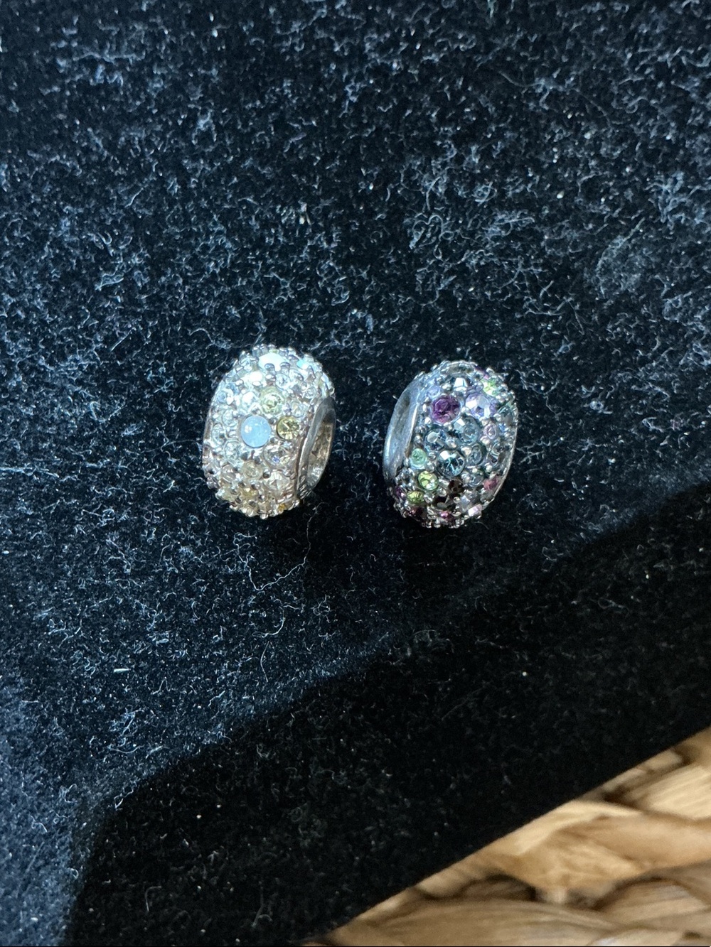 Chamilia Multicolor Kaleidoscope Swarovski Pavé Rondelle Charms in Silver Tones